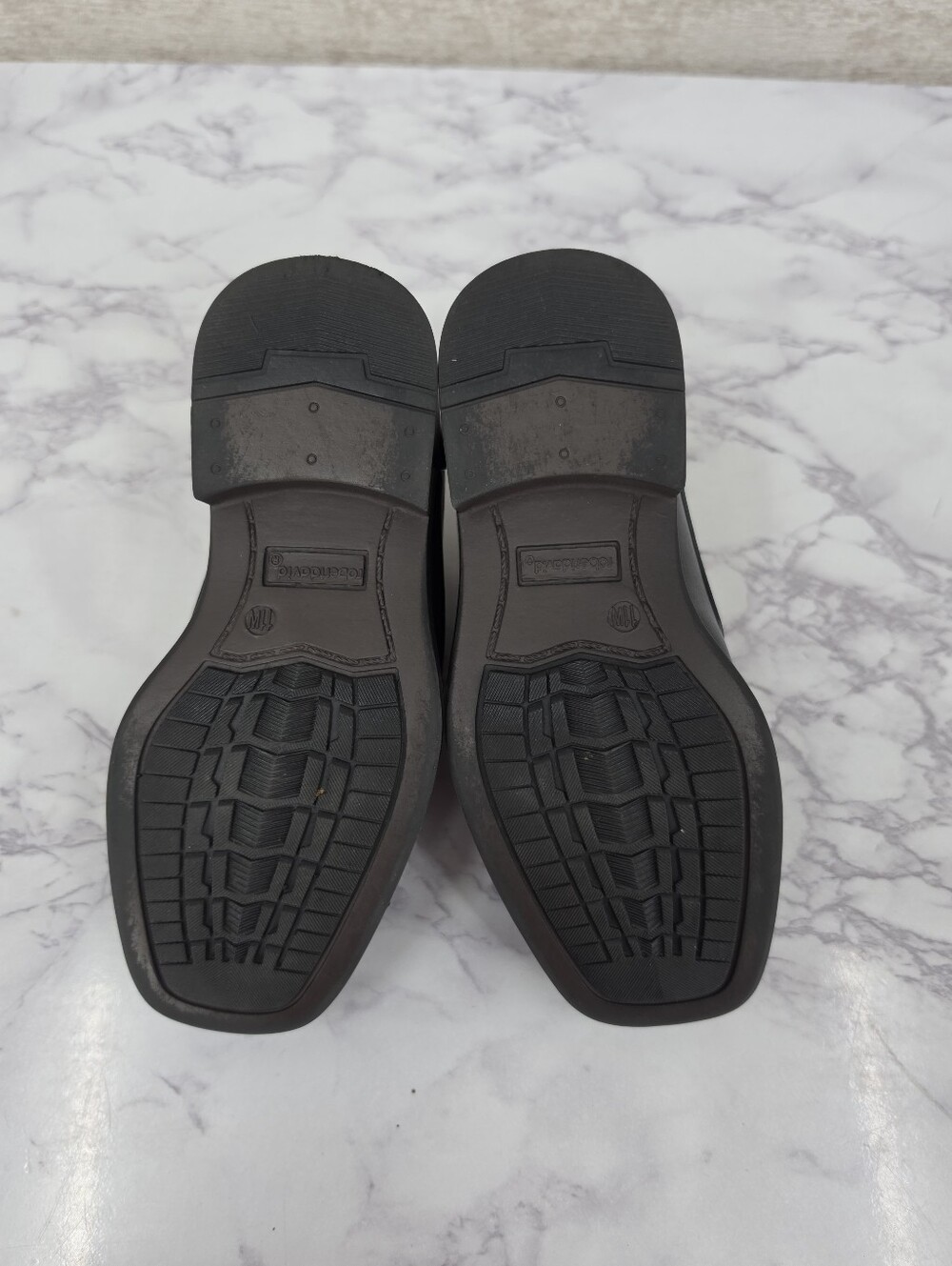 Robert David Black Faux Leather Slip-On Dress Shoes Boys Toddler Size 11 Wide - Picture 7 of 11